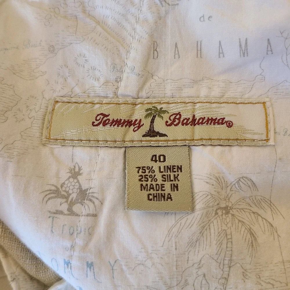 Tommy Bahama Relax Linen & Silk Shorts Golf Athleisure Preppy Coastal Size 40